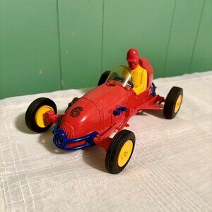 Nosco DOODLE BUG #6 Sprint Midget Racer Key WIND UP PLASTIC TOY 1950s Vintage